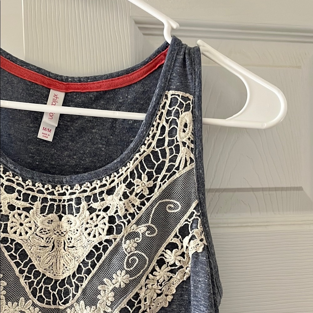tank top with lace detail
